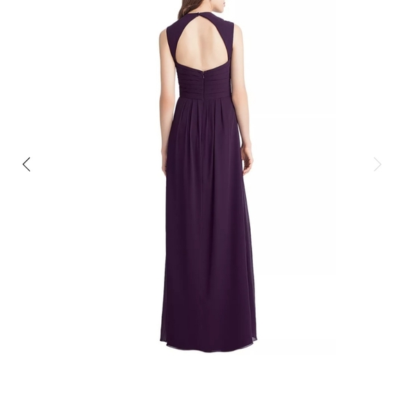 Bill Levkoff Long Bridesmaid Dress in Wine - Picture 6 of 7